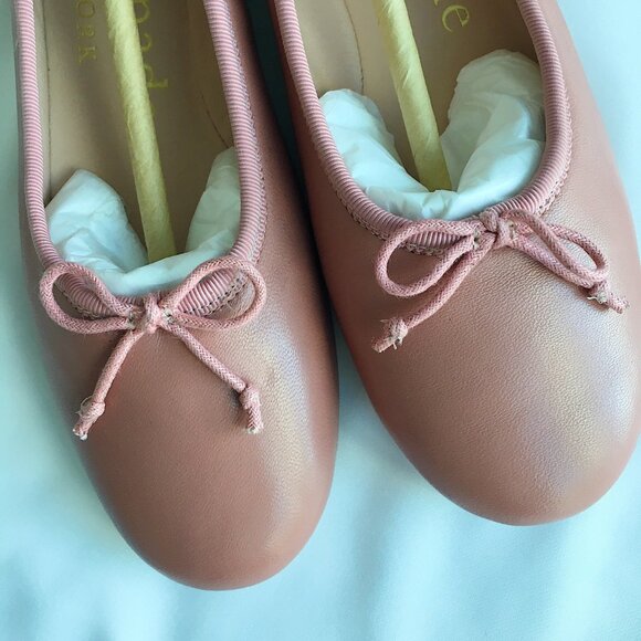 Kate Spade New York Honey Leather Ballet Flats in Blusher Pink in Size 7 - Picture 9 of 16